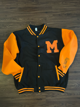 Load image into Gallery viewer, Manual Rams Varsity Jacket with varsity patched letters
