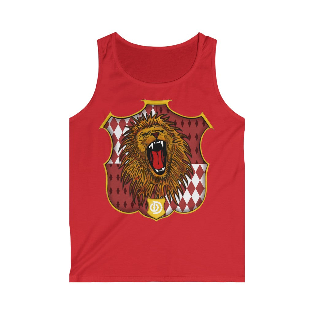 Crested Lion with White Logo Men's Softstyle Tank Top