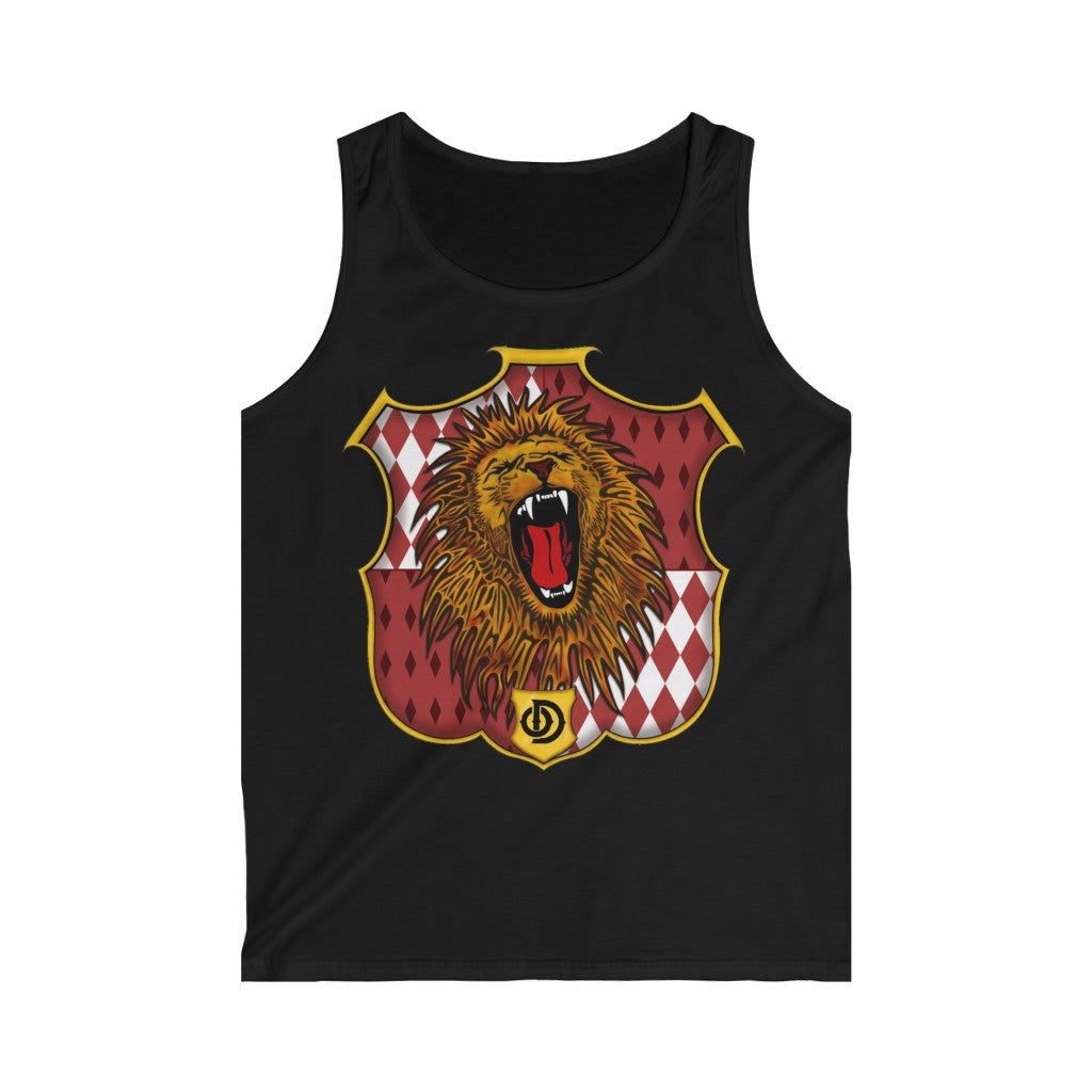 Crested Lion with Black Logo Men's Softstyle Tank Top