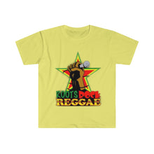 Cargar imagen en el visor de la galería, Roots Rock Reggae Holding A Microphone Unisex Softstyle T-Shirt
