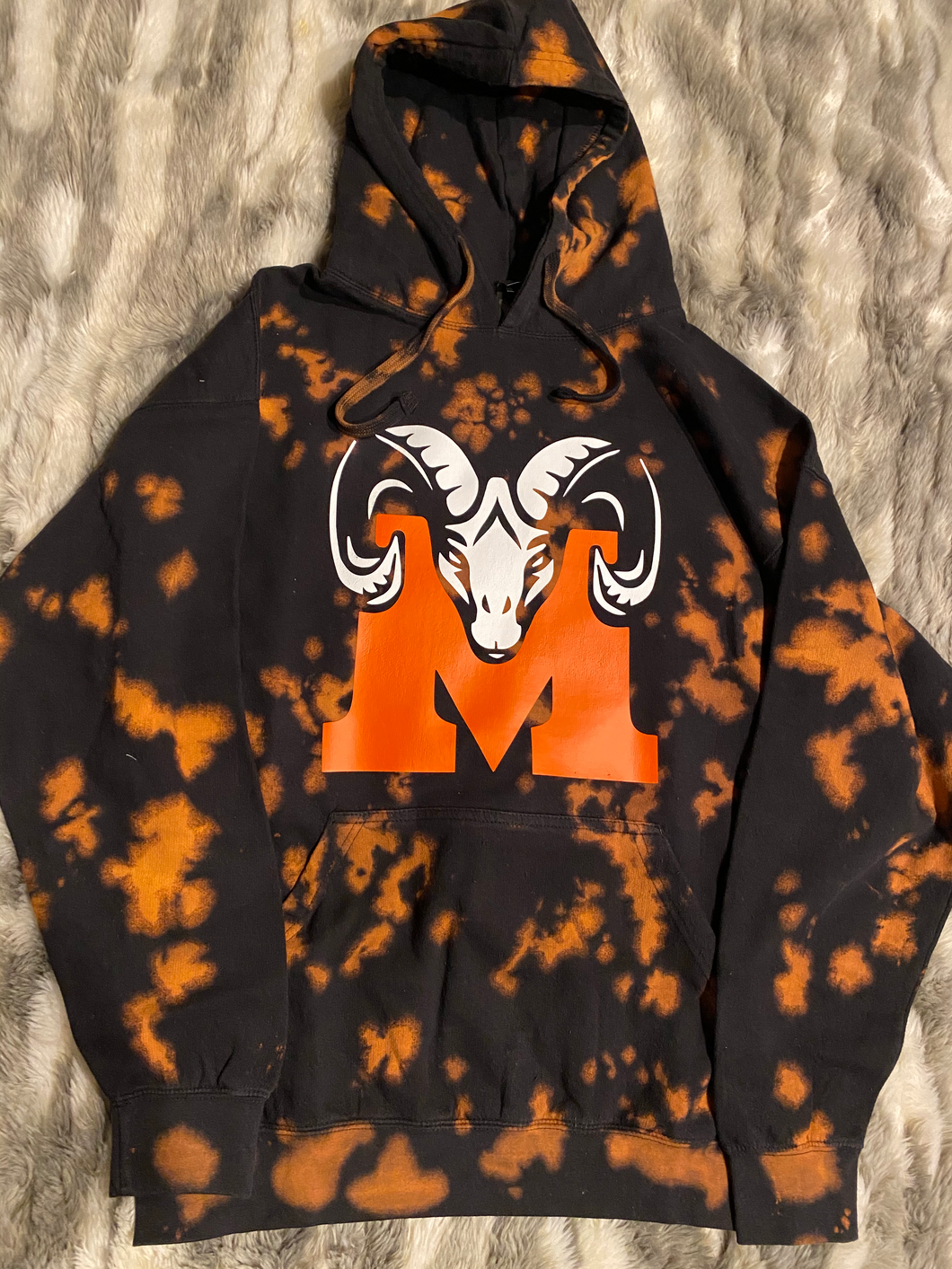 Manual rams Tie-dye hoodie