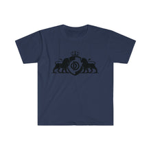 Carica l&#39;immagine nel visualizzatore di Gallery, Lion Crowned shield logo unisex Softstyle T-Shirt
