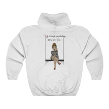 Load image into Gallery viewer, Life quote with woman on a swing
