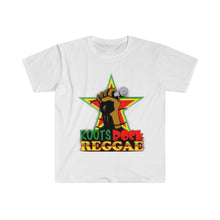 Load image into Gallery viewer, Roots Rock Reggae Holding A Microphone Unisex Softstyle T-Shirt
