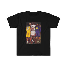 Cargar imagen en el visor de la galería, GOAT (Mike, Kobe &amp; Lebron) Unisex Softstyle T-Shirt
