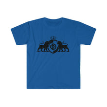 Cargar imagen en el visor de la galería, Lion Crowned shield logo unisex Softstyle T-Shirt
