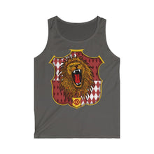 Load image into Gallery viewer, Crested Lion with Red Logo Men&#39;s Softstyle Tank Top
