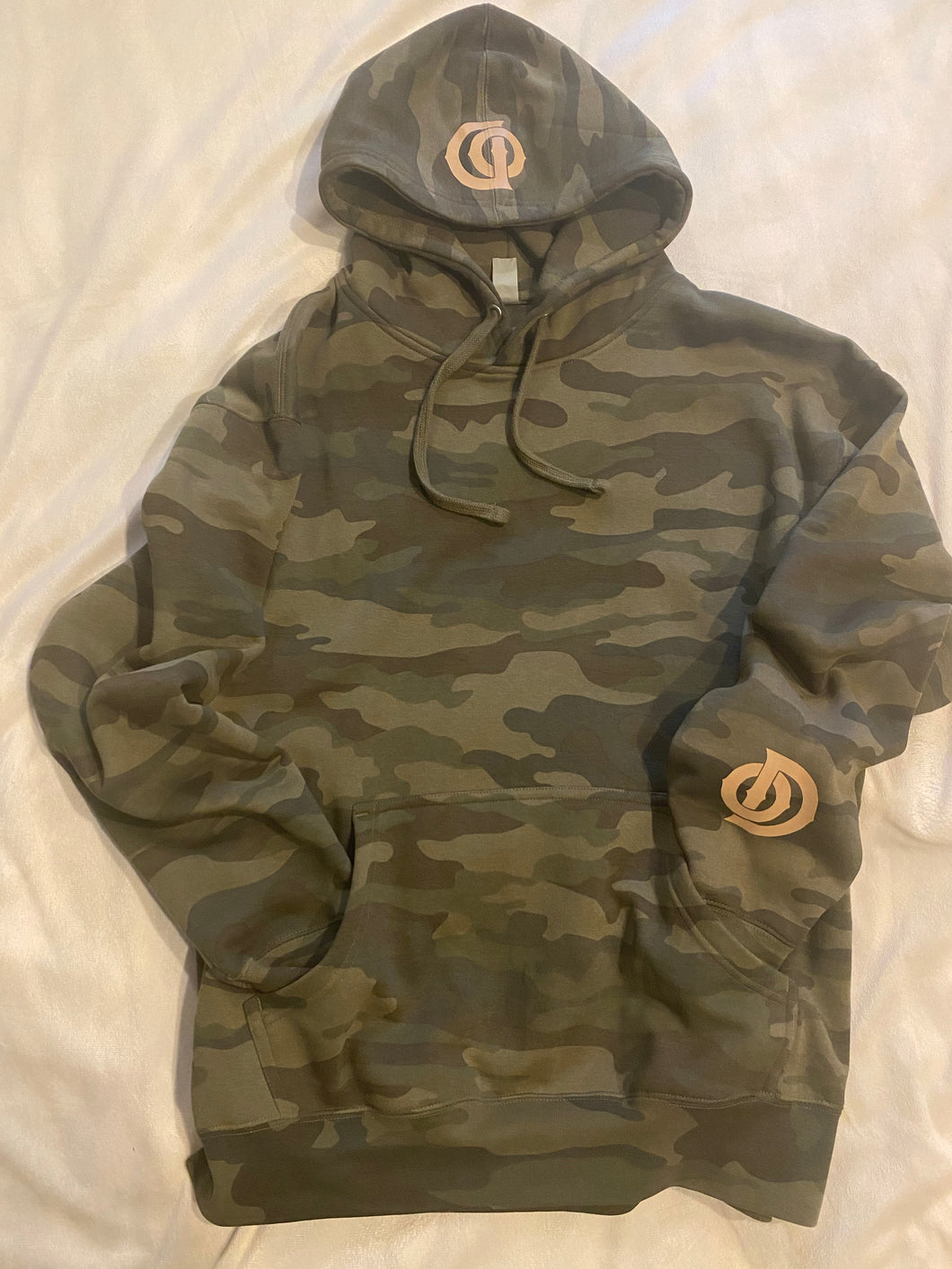 Camo hoodie with KingGreatly logo