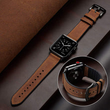 Cargar imagen en el visor de la galería, Leather strap iWatch band
