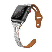 Cargar imagen en el visor de la galería, Shiny Leather Glitter Women iWatch Bands
