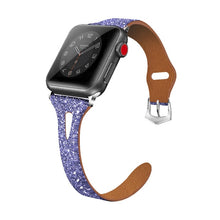 Cargar imagen en el visor de la galería, Shiny Leather Glitter Women iWatch Bands
